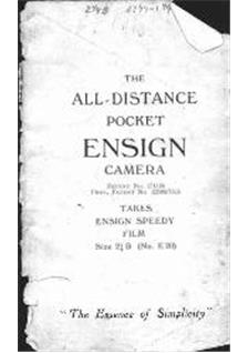 Ensign All Distance 2 1/4 B manual. Camera Instructions.